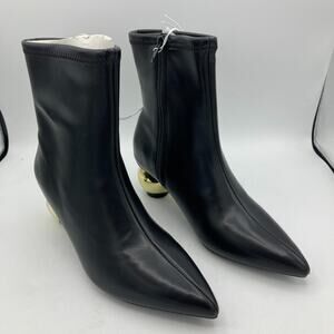 A New Day Jaz Ball Heel Stretch Ankle Boots with Memory Foam Insole Black 6.5